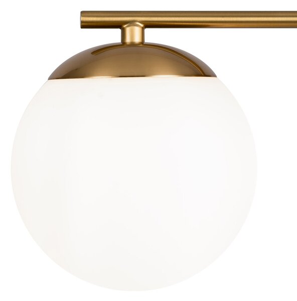 Applique Contemporanea Marble Metallo Ottone 1 Luce Diffusore Bianco