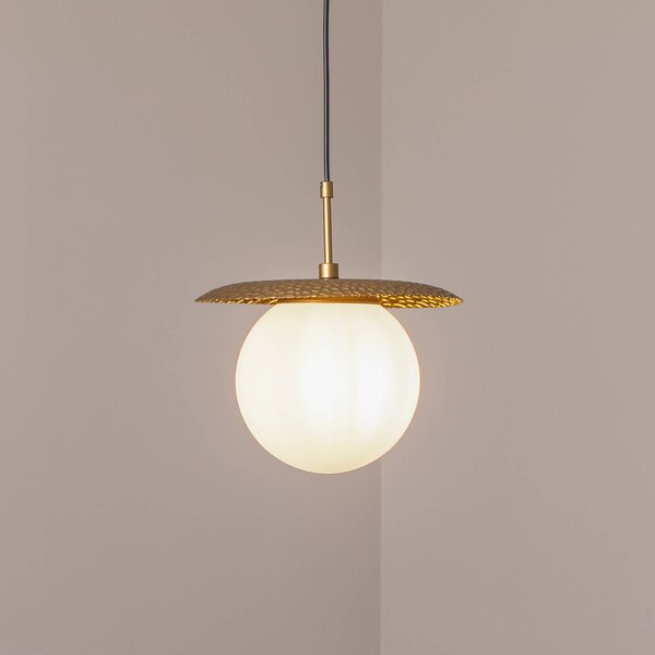 Lampada a sospensione in vetro Anemon Opviq, dimmerabile, Ottone / Oro, Soggiorno / Sala da pranzo, Vetro, Moderno, Lampada a sospensione