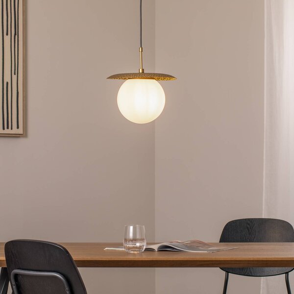 Lampada a sospensione in vetro Anemon Opviq, dimmerabile, Ottone / Oro, Soggiorno / Sala da pranzo, Vetro, Moderno, Lampada a sospensione