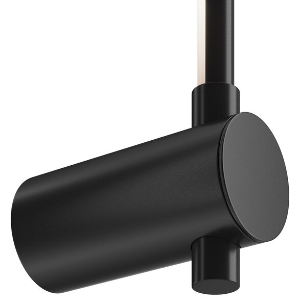 Applique Minimal Led Rotta Metallo Nero 6W