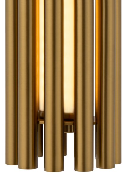 Sospensione Contemporanea Sonata Led Alluminio Ottone Diffusore In Vetro Oro