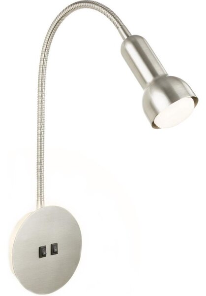 Briloner 2178012 - LED Lampada flessibile da muro 1xE14/10W/230V + LED/3W cromo