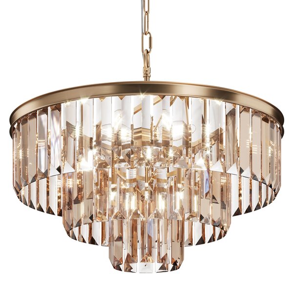 Lampadario Contemporaneo Revero Metallo Oro 7 Luci