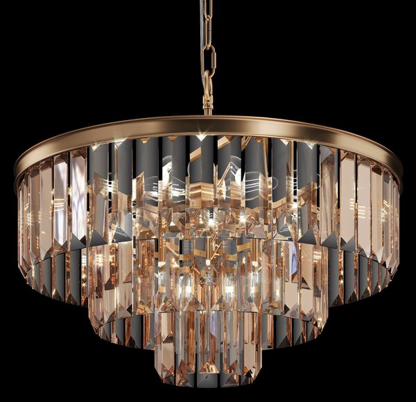 Lampadario Contemporaneo Revero Metallo Oro 7 Luci