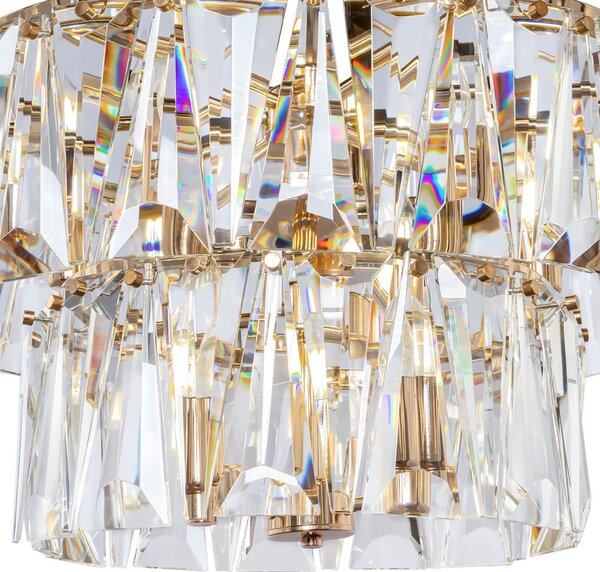 Lampadario Contemporaneo Puntes Metallo Oro 18 Luci