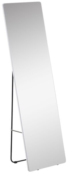 HOMCOM Specchio da Terra e Parete con Struttura in Alluminio per Camera, Ingresso e Bagno, 45x37x158.5cm