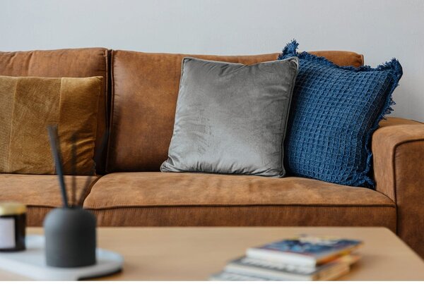 Divano marrone cognac con rivestimento in finta pelle 224 cm Copenhagen – Scandic