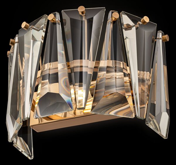 Applique Contemporanea Puntes Metallo Oro 1 Luce