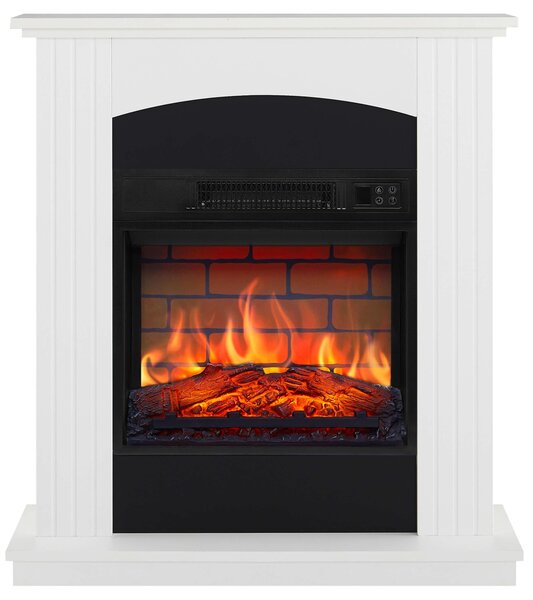 Caminetto elettrico ArtiFlame Collins AF18B bianco – caminetto da appoggio con fiamma a LED, potenza termica 1,8 kW, fino a 30 m², cornice in MDF
