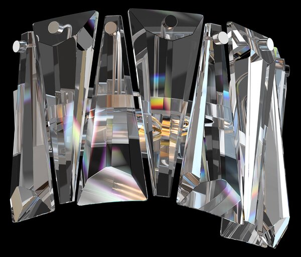 Applique Contemporanea Puntes Metallo Cromo 1 Luce