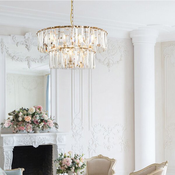 Lampadario Contemporaneo Puntes Metallo Oro 12 Luci Diffusori Vetro