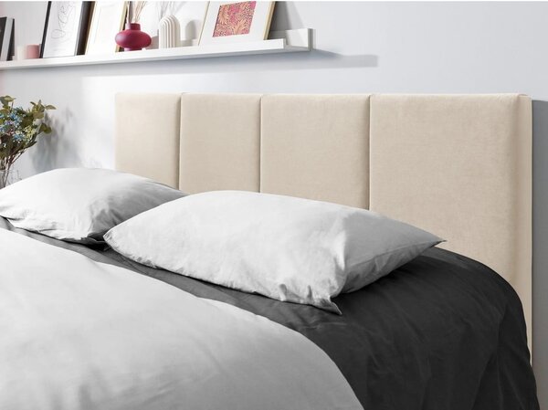Letto matrimoniale imbottito beige con contenitore con griglia 160x200 cm Juniper - Mazzini Beds