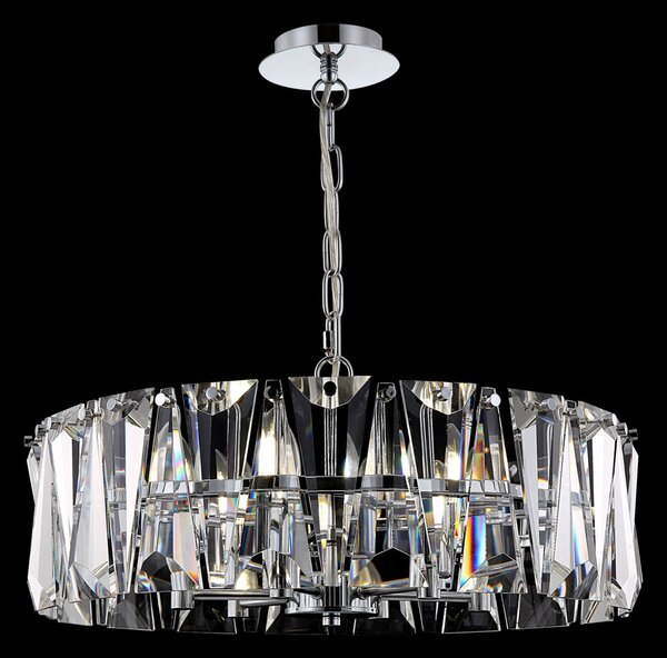 Lampadario Contemporaneo Puntes Metallo Cromo 6 Luci