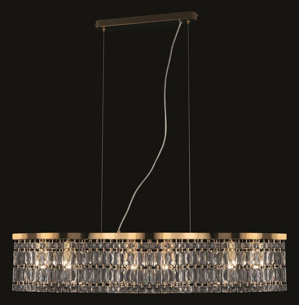 Lampadario Contemporaneo Dune Metallo Oro 6 Luci