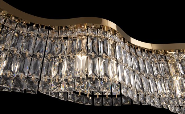 Lampadario Contemporaneo Dune Metallo Oro 6 Luci