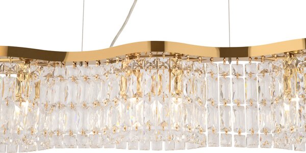 Lampadario Contemporaneo Dune Metallo Oro 6 Luci