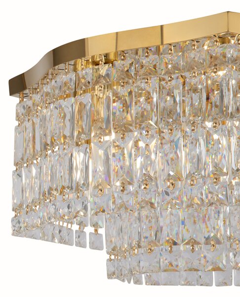 Plafoniera Contemporanea Dune Metallo Oro 6 Luci