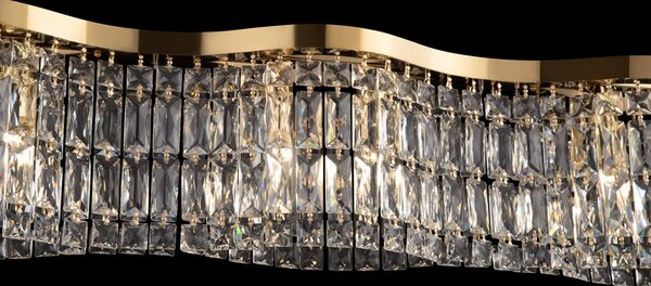 Lampadario Contemporaneo Dune Metallo Oro 6 Luci