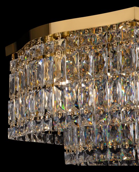 Plafoniera Contemporanea Dune Metallo Oro 6 Luci