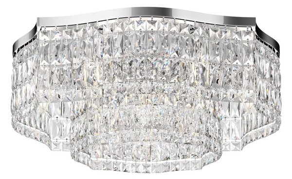 Plafoniera Contemporanea Dune Metallo Cromo 10 Luci