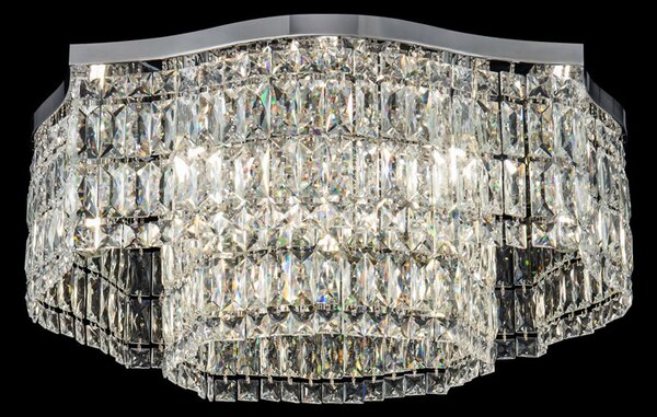 Plafoniera Contemporanea Dune Metallo Cromo 10 Luci