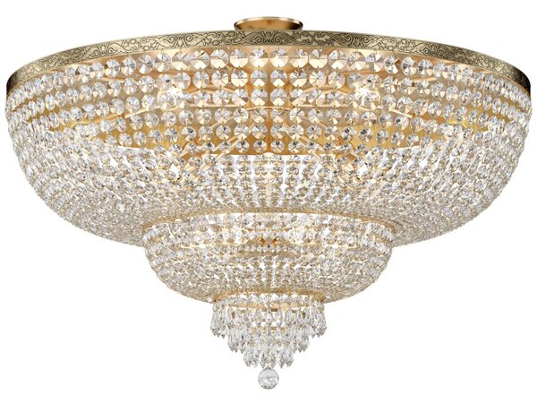 Plafoniera Contemporanea Palace Metallo Oro 18 Luci