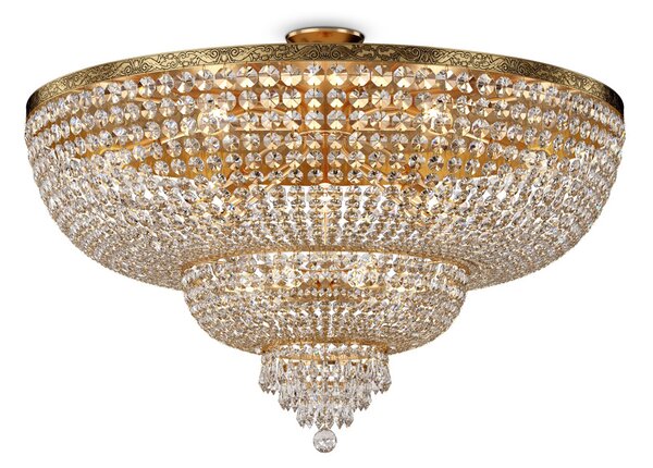 Plafoniera Contemporanea Palace Metallo Oro 18 Luci