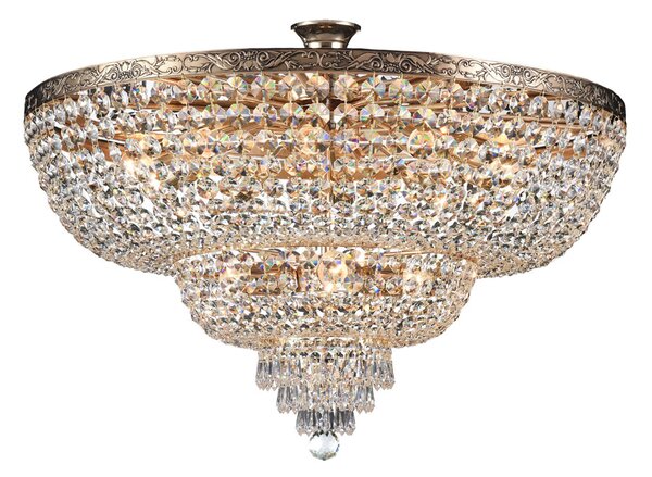 Plafoniera Contemporanea Palace Metallo Oro 14 Luci