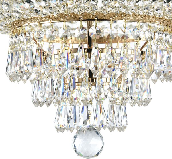 Plafoniera Contemporanea Palace Metallo Oro 18 Luci