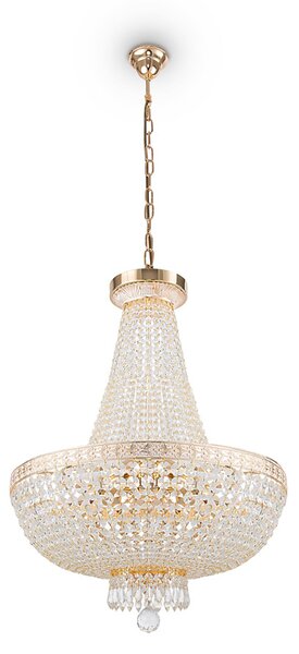 Lampadaro Contemporaneo Bella Metallo Oro 8 Luci Diffusori Metallo