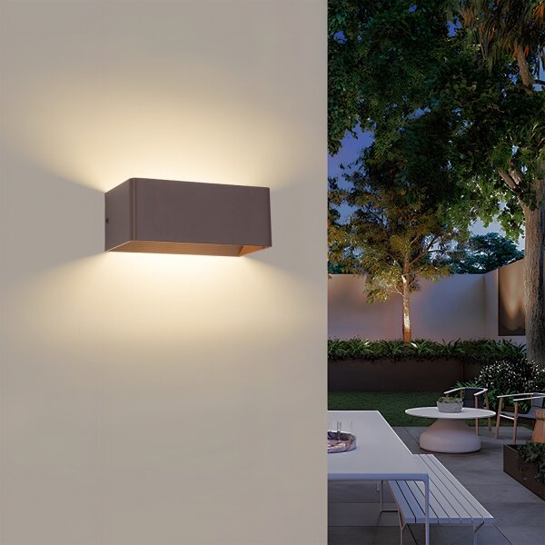Brilagi - Applique da esterno LED DONNANI LED/7W/230V 20 cm marrone IP44