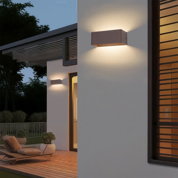 Brilagi - Applique da esterno LED DONNANI LED/7W/230V 20 cm marrone IP44