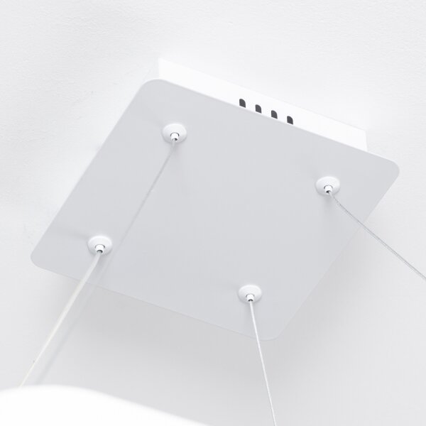 Brilagi - Lampada a sospensione dimmerabile con cavo FALCON SLIM LED/50W/230V 50x50 cm bianco + telecomando