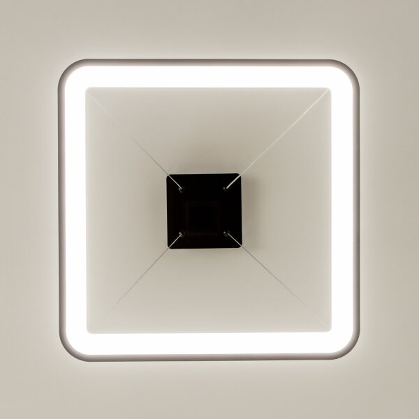 Brilagi - Lampadario LED dimmerabile a sospensione con cavo FALCON SLIM LED/50W/230V 50x50 cm nero + telecomando