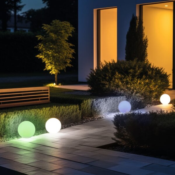 Apparecchio solare a LED per esterni (altezza 28 cm) Melo - Trio
