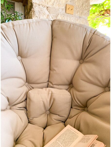 Poltrona in lino beige Nido - Karup Design