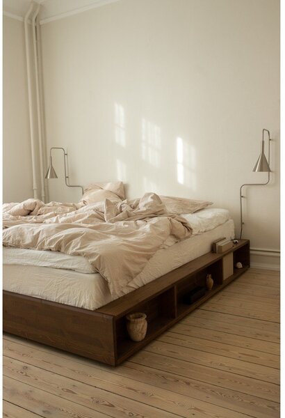 Letto matrimoniale marrone in legno di pino con griglia 180x200 cm Ziggy - Karup Design