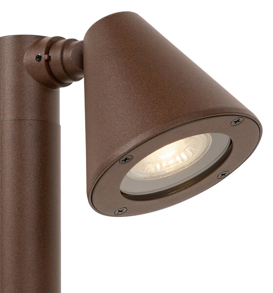 Paletto da esterno moderno marrone ruggine 60 cm IP44 regolabile - Ciara