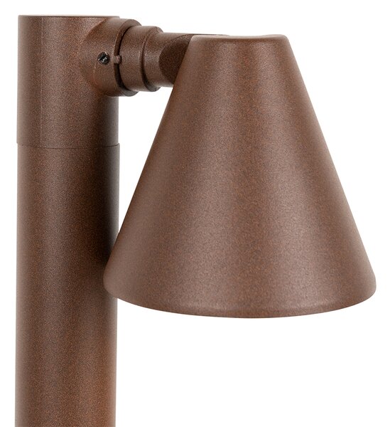 Paletto da esterno moderno marrone ruggine 60 cm IP44 regolabile - Ciara