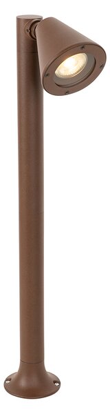 Paletto da esterno moderno marrone ruggine 60 cm IP44 regolabile - Ciara