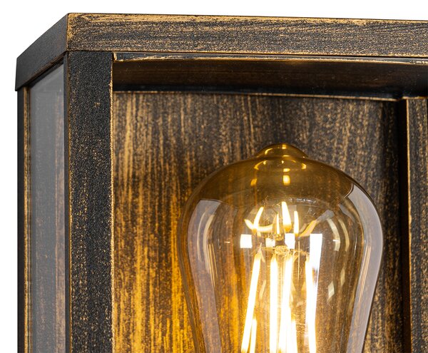 Lampada da parete vintage oro antico 26 cm IP44 - Charlois