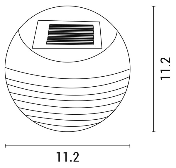 Applique a LED solare con sensore LED/0,06W/1,2V 3000K IP44
