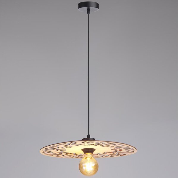 Lampadario a sospensione con filo FALCO 1xE27/60W/230V diametro 40 cm beige