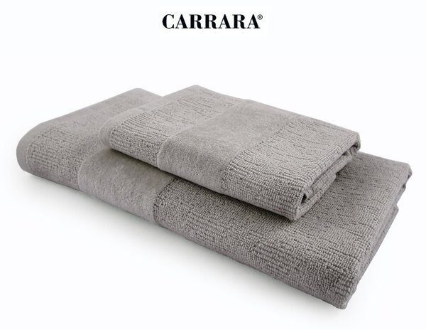 Asciugamani bagno CARRARA Mood set 1+1 Variante Medium Grey