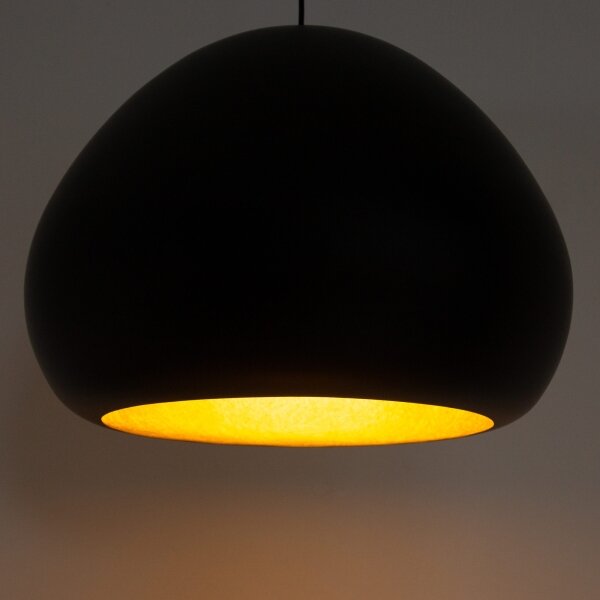 Lampadario a sospensione con filo LAVA 1xE27/15W/230V nero/oro