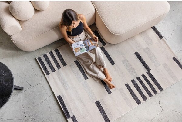 Tappeto grigio/color crema 160x230 cm Mosaica – Universal