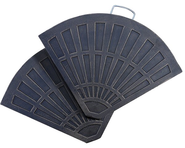 Outsunny Set 2 Pesi per Ombrellone a Base a Croce da 28 kg con Design a Ventaglio, in Colofonia, 66x47x4.2 cm, Bronzo