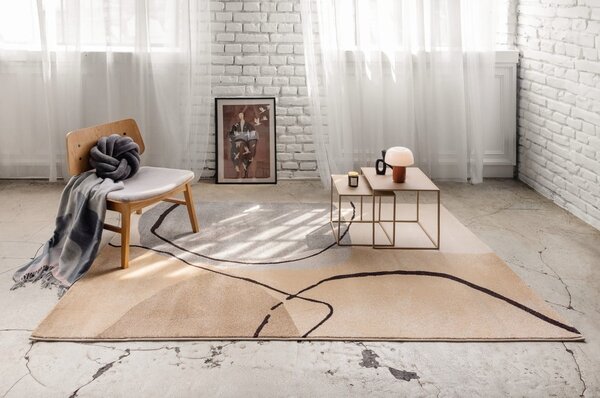 Tappeto beige 120x180 cm Abstracta – Universal