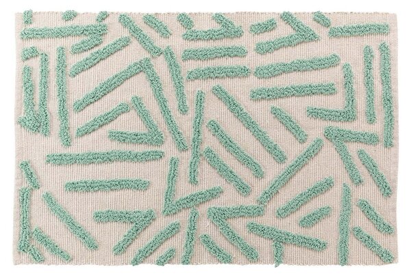 Tappeto lavabile in menta-crema 60x90 cm Athena - douceur d'intérieur