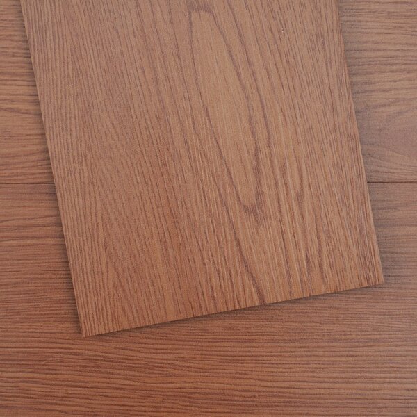 Pavimento vinilico autoadesivo - 91,4 x 15,2 cm - 36 pezzi - 2,5 mm di spessore - Si attacca e si stacca - Venature del legno marrone intenso - Pavimento fai da te per cucina, sala da pranzo, camera da letto e bagno